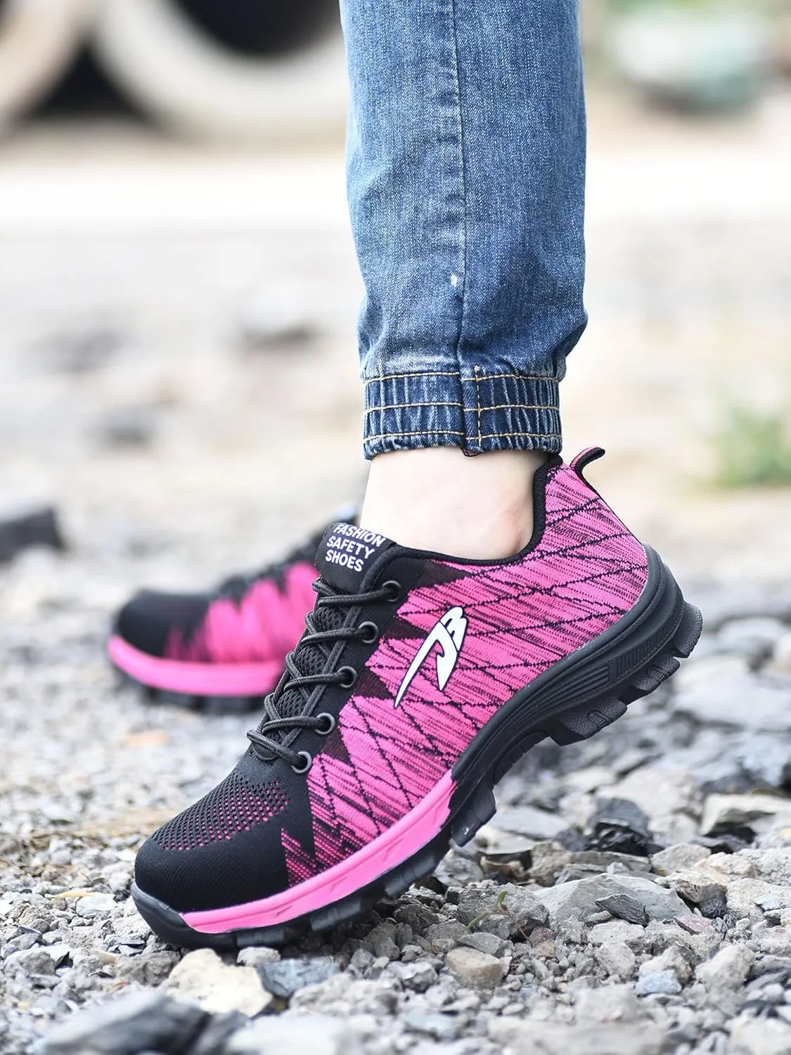 Tanleewa Steel Toe Work Shoes for Men Women Lightweight Safety Sneakers Anti-Pierce Breathable Industrial Construction Shoes Hiking Boots
