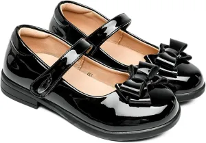 Toddler Kids Girls Dress Shoes Wedding Church Party Princess Shoes Leather School Uniform Flats