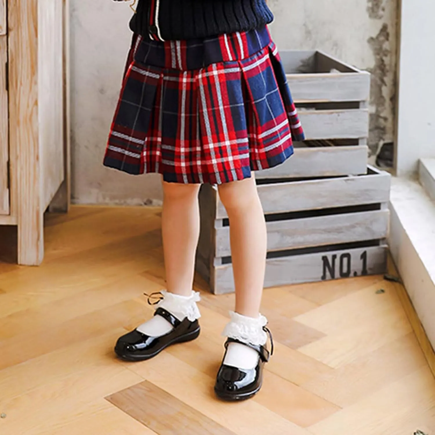 Toddler Kids Girls Dress Shoes Wedding Church Party Princess Shoes Leather School Uniform Flats