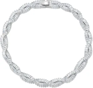 Trendy Necklaces for Women, Dainty Silver Pearl CZ Gold Heart Chain Choker Necklaces Jewelry for Her