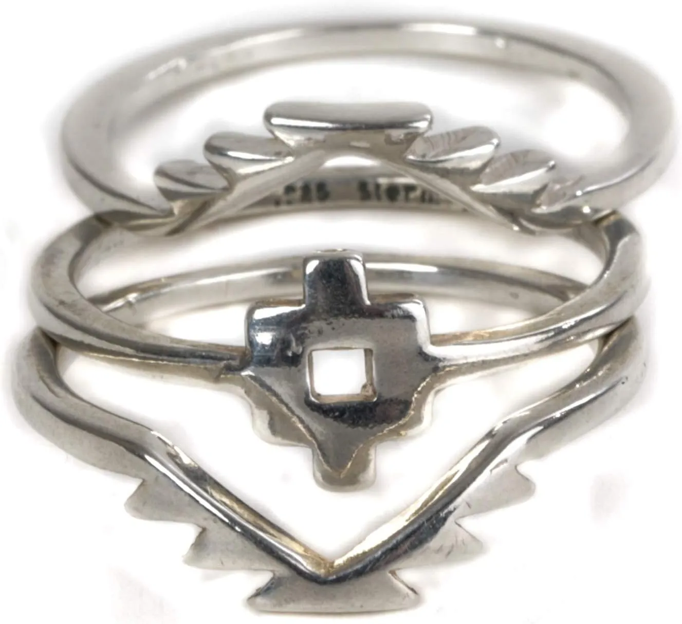 Turquoise Skies Tskies Skyweaver: Sterling Silver Stackable Ring Set