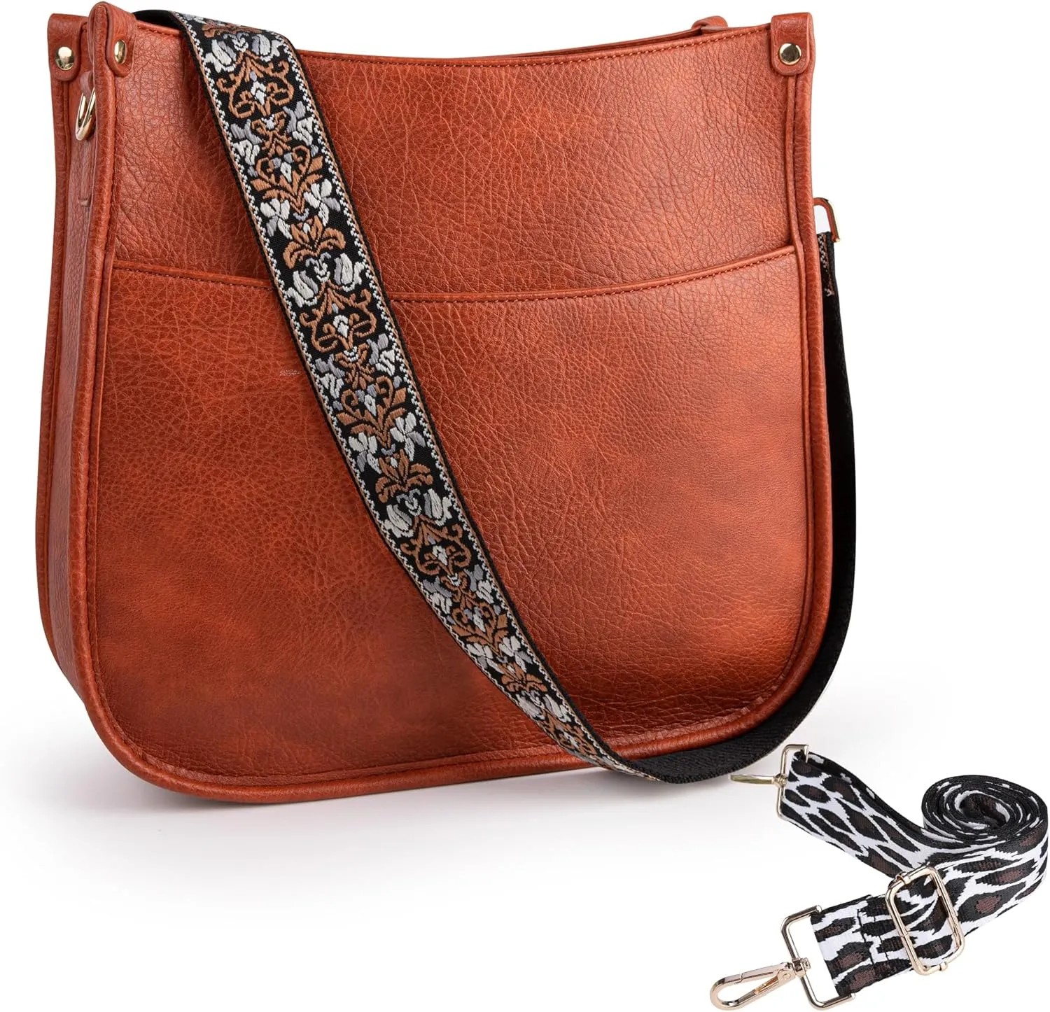 Viva Terry Vegan Leather Crossbody Fashion Shoulder Bag Purse with Adjustable Strap