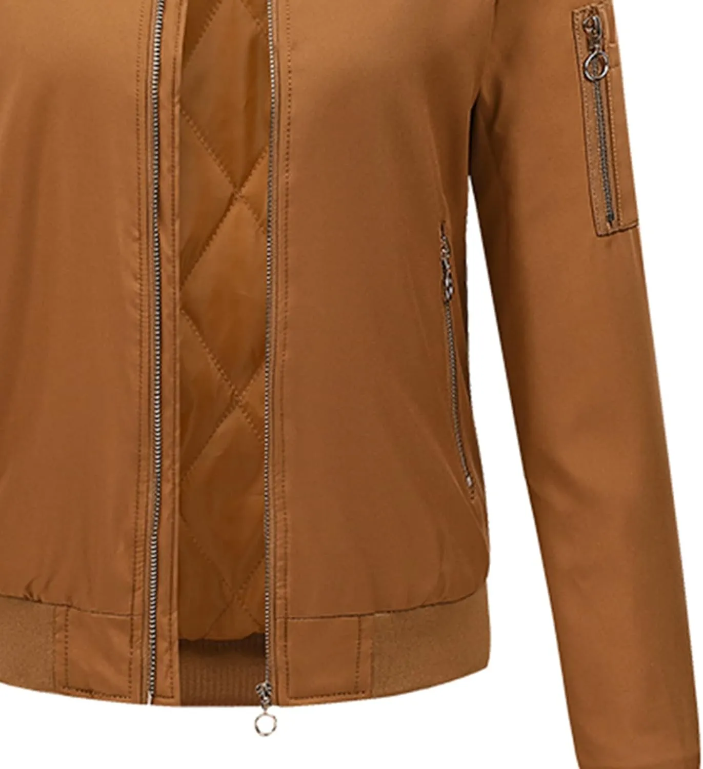 Women Faux Leather Casual Jackets, Fall and Spring Fashion Motorcycle Bike Coat Jacket, Winter Outfits Clothes 2024