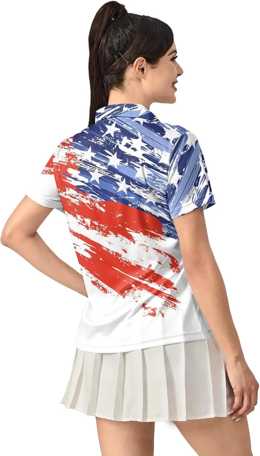 Womens Golf Shirt Funny Polo Shirts Golf Outfits Shirts Collared Printed Tennis Tops Ladies Golf Shirts Golf Gift
