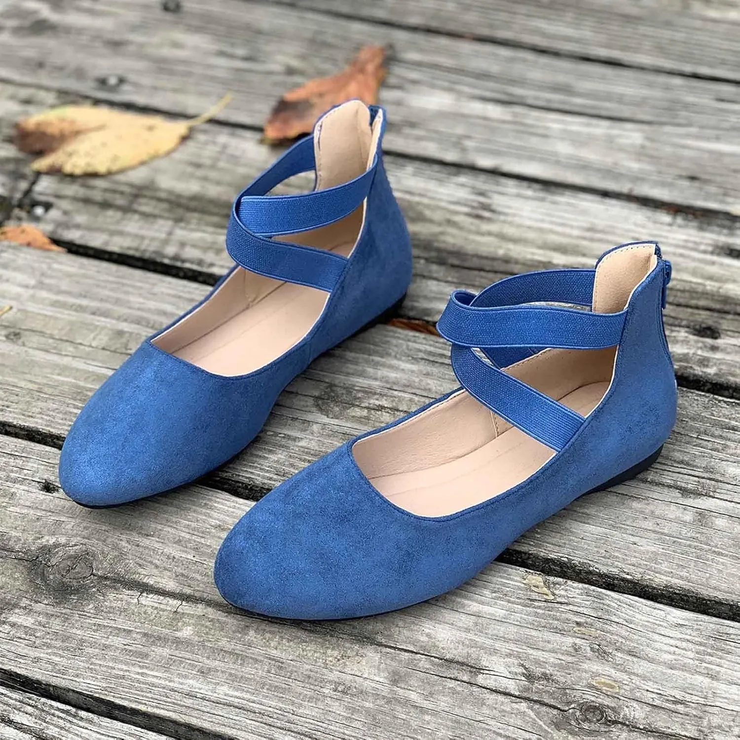 Womens Loafers Wide Width Casual Round Toe Flats for Women Dressy Comfortable Slip-On Business Casual Work Shoes