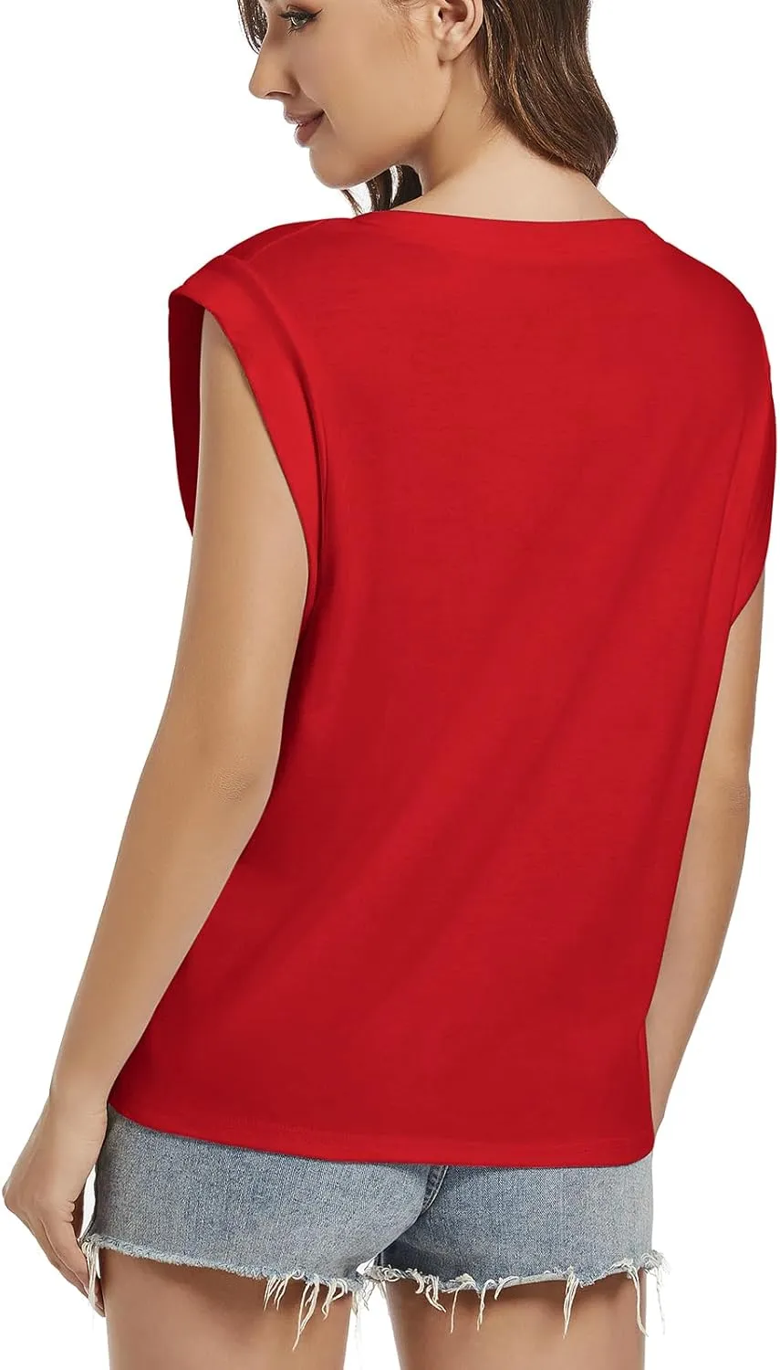 Womens Tank Tops Summer Sleeveless Tank Tops for Women 2024, Trendy Tops V Neck Tank Shirts