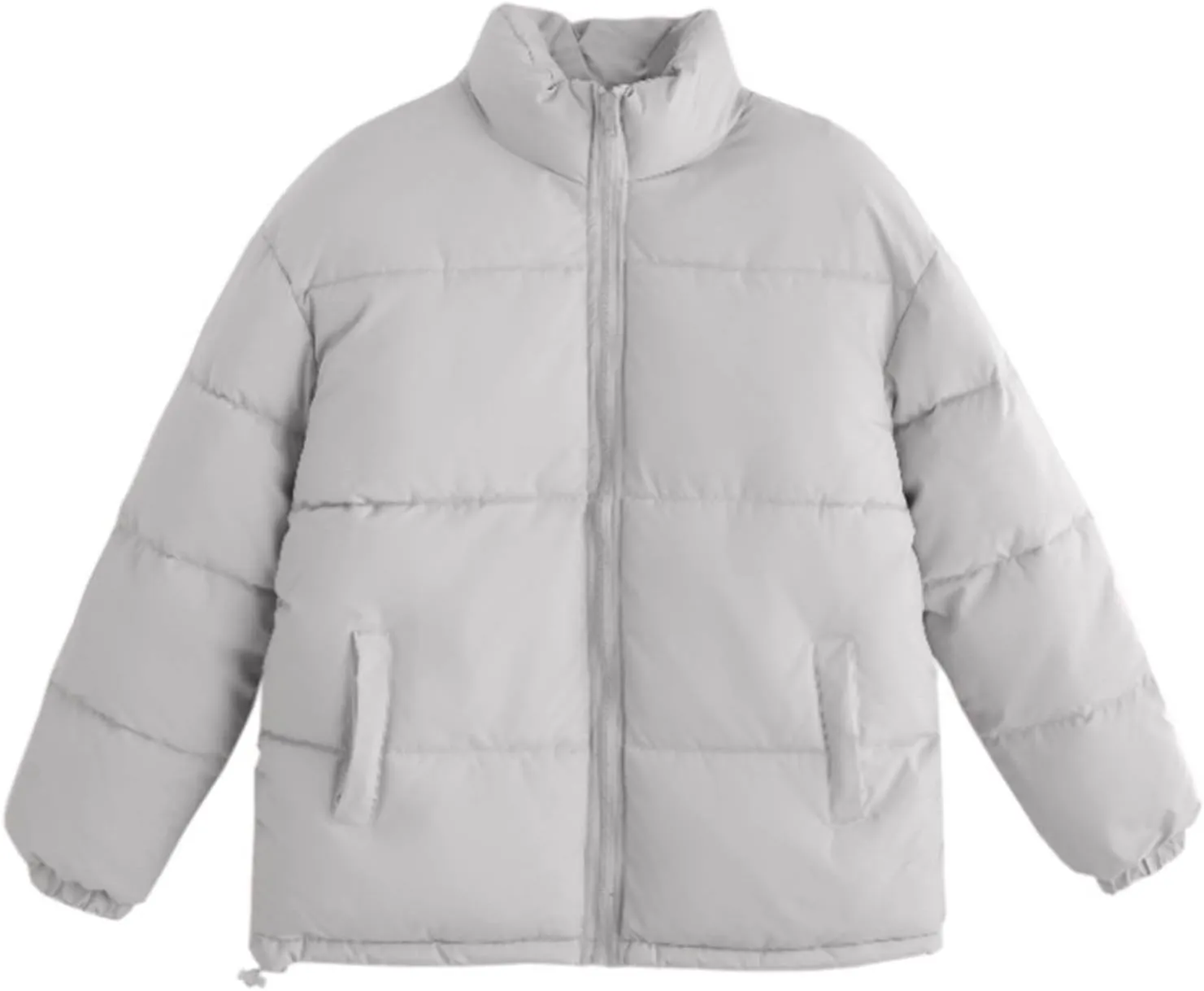 Women's Thickened Warm Winter Puffer Coats Long Sleeve Stand Collar Quilted Down Jackets Bubble Padded Snow Jackets
