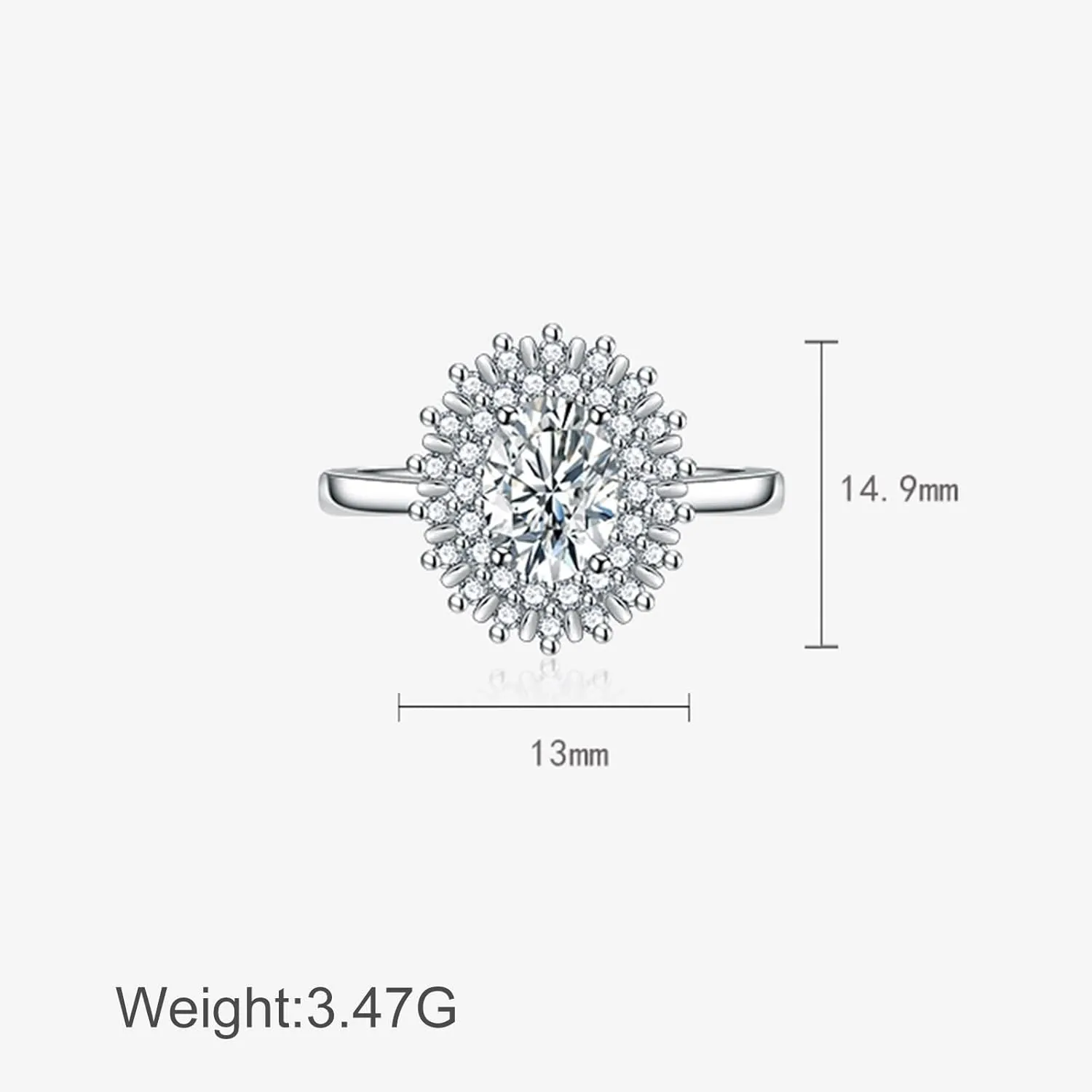 Womens Wedding Rings, Vintage Engagement Ring Geometric Shapes Cubic Zircon Copper