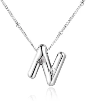 YANCHUN Letter Necklace Gold Silver Initial Necklace for Women Alphabet Pendant Necklaces Initial Charm Necklaces Birthday