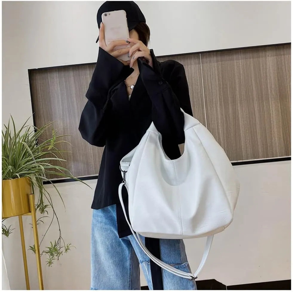 ZiMing Women Hobo Handbags Tote Bags Soft Vegan Leather Shoulder Bag Satchel Large Purse with Adjustable Shoulder Strap