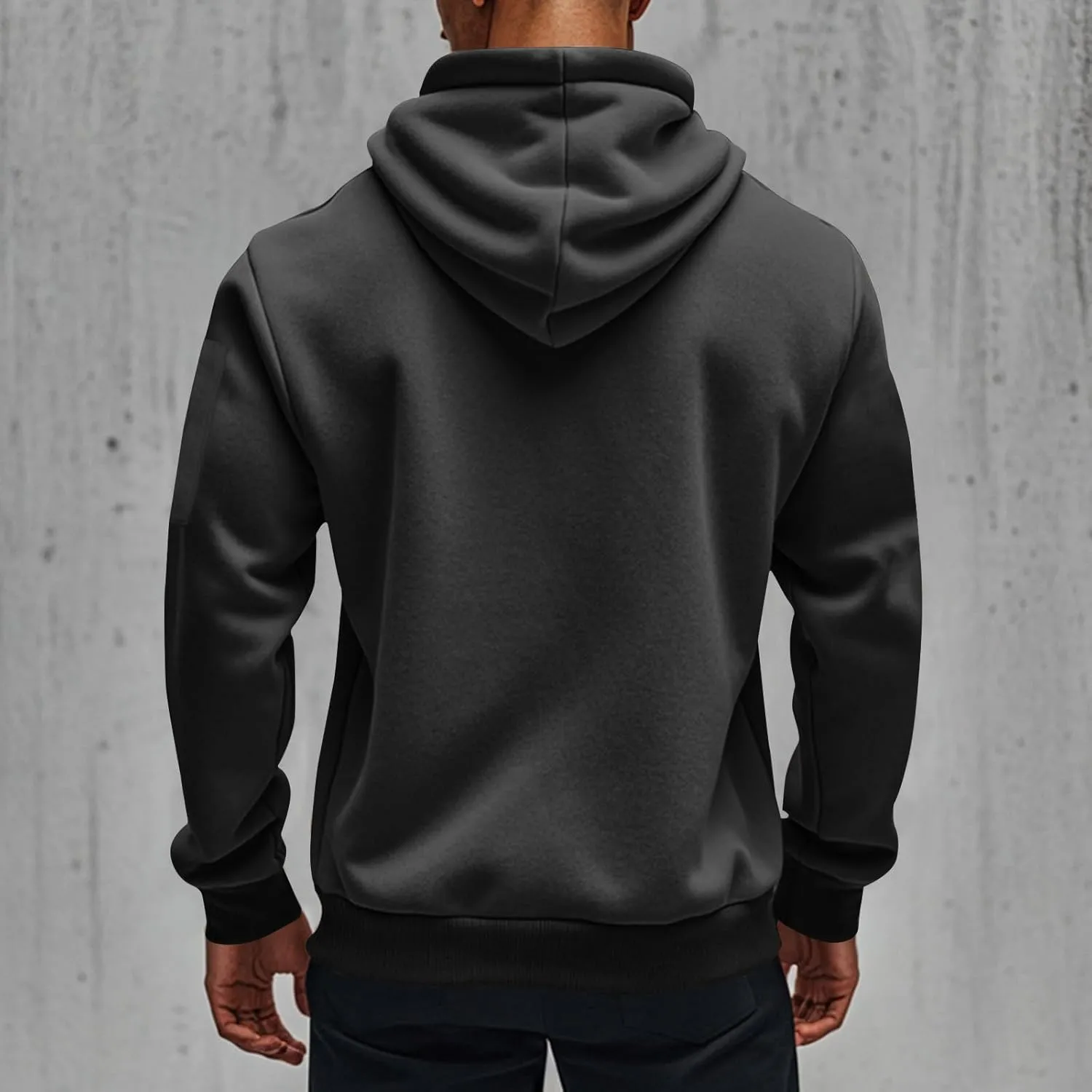 Zip Up Hoodie Men Hooded Tactical Jacket Work Tactical Winter Jackets Lightweight Zipper Jacket with Multi Pockets